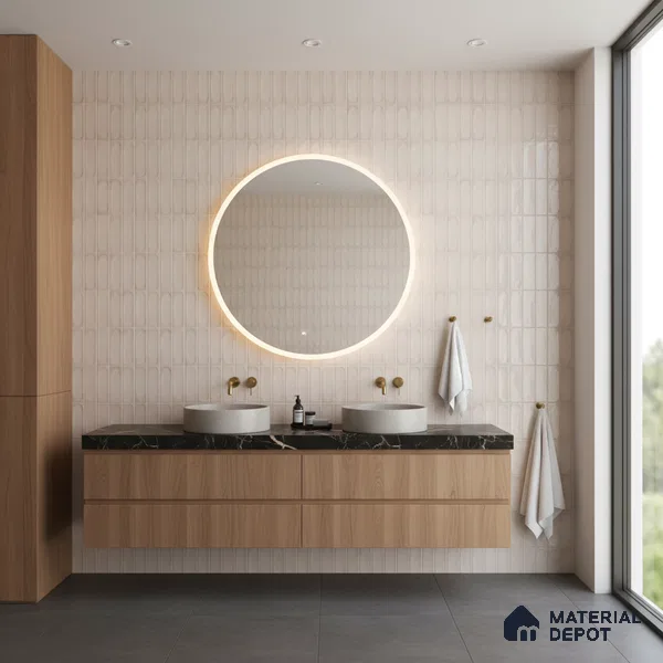 Highlighter Wall Tile TL 06540 F Lorient Gris 2 ft x 1 ft Ceramic Matte Finish - 8 mm | Suitable for Living Room, Kitchen & Bathroom (Sample)