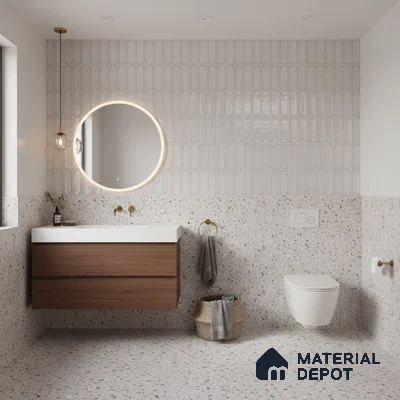 Highlighter Wall Tile TL 06540 G Lorient Grey 2 ft x 1 ft Ceramic Glossy Finish - 8 mm | Suitable for Living Room, Kitchen & Bathroom (Sample)