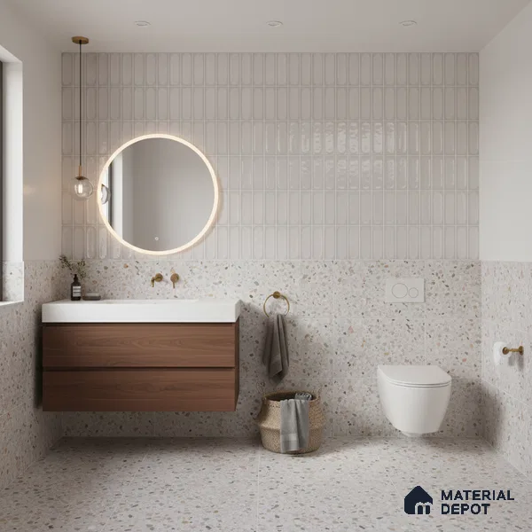 Highlighter Wall Tile TL 06540 G Lorient Grey 2 ft x 1 ft Ceramic Glossy Finish - 8 mm | Suitable for Living Room, Kitchen & Bathroom (Sample)