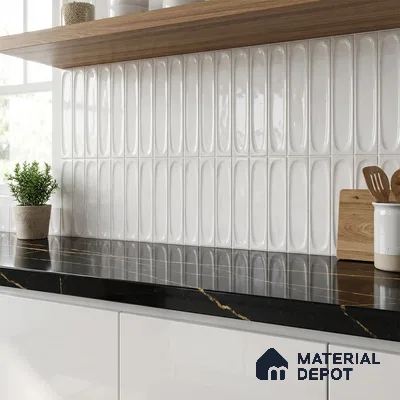 Highlighter Wall Tile TL 06540 H Lorient Blanco 2 ft x 1 ft Ceramic Glossy Finish - 8 mm | Suitable for Living Room, Kitchen & Bathroom (Sample)