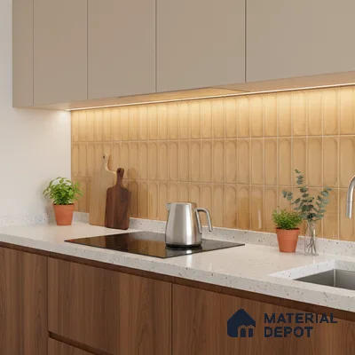 Highlighter Wall Tile TL 06540 Lorient Orange 2 ft x 1 ft Ceramic Matte Finish - 8 mm | Suitable for Living Room, Kitchen & Bathroom (Sample)
