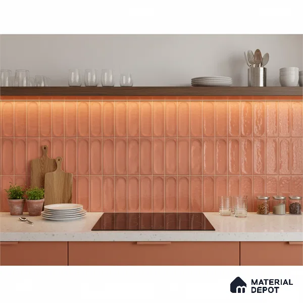 Faux Subway Wall Tile TL 06540 R Lorient Fenta 2 ft x 1 ft Ceramic Glossy Finish - 8 mm | Suitable For Kitchen, Bathroom, Dining Area