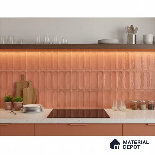 Faux Subway Wall Tile TL 06540 R Lorient Fenta 2 ft x 1 ft Ceramic Glossy Finish - 8 mm | Suitable for Living Room, Kitchen & Bathroom