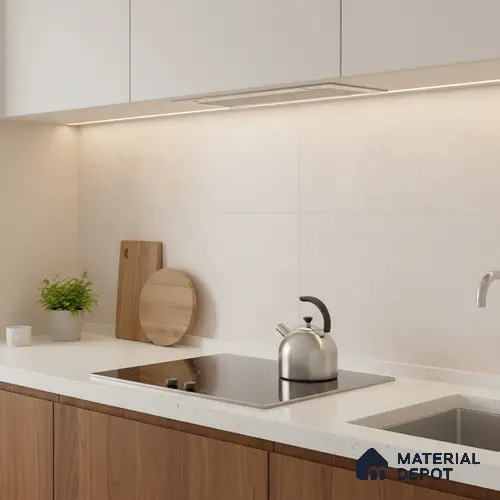 Plain Wall Tile TL 06541 B Liya Beige 2 ft x 1 ft Ceramic Matte Finish - 8 mm | Suitable for Living Room, Kitchen & Bathroom