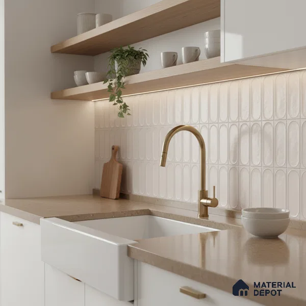 Highlighter Wall Tile TL 06541 C Liya Silver HL 2 ft x 1 ft Ceramic Matte Finish - 8 mm | Suitable for Living Room, Kitchen & Bathroom (Sample)
