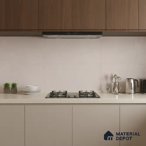 Plain Wall Tile TL 06541 D Liya Silver 2 ft x 1 ft Ceramic Matte Finish - 8 mm | Suitable for Living Room, Kitchen & Bathroom