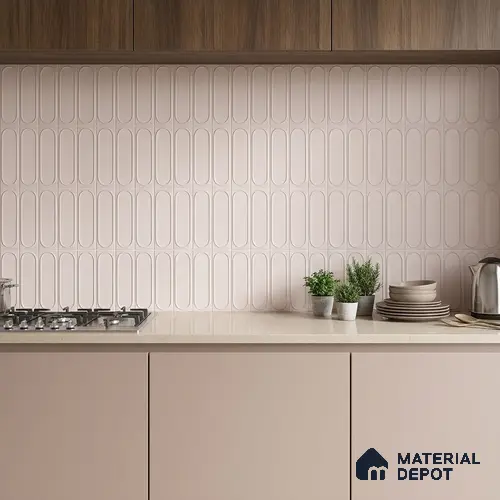 Faux Subway Wall Tile TL 06541 E Liya Blanco HL 2 ft x 1 ft Ceramic Matte Finish - 8 mm | Suitable for Living Room, Kitchen & Bathroom