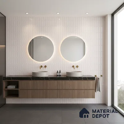 Highlighter Wall Tile TL 06541 E Liya Blanco HL 2 ft x 1 ft Ceramic Matte Finish - 8 mm | Suitable for Living Room, Kitchen & Bathroom (Sample)