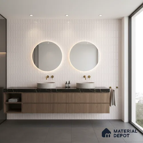 Faux Subway Wall Tile TL 06541 E Liya Blanco HL 2 ft x 1 ft Ceramic Matte Finish - 8 mm | Suitable For Kitchen, Bathroom, Dining Area
