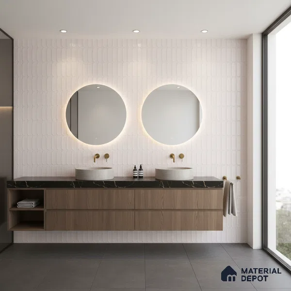 Highlighter Wall Tile TL 06541 E Liya Blanco HL 2 ft x 1 ft Ceramic Matte Finish - 8 mm | Suitable for Living Room, Kitchen & Bathroom (Sample)
