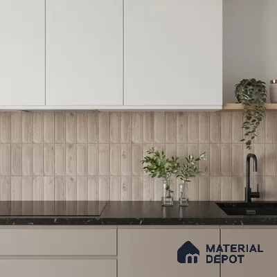 Highlighter Wall Tile TL 06542 Supreme Wood Natural 2 ft x 1 ft Ceramic Matte Finish - 8 mm | Suitable for Living Room, Kitchen & Bathroom (Sample)