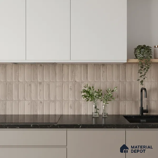 Highlighter Wall Tile TL 06542 Supreme Wood Natural 2 ft x 1 ft Ceramic Matte Finish - 8 mm | Suitable for Living Room, Kitchen & Bathroom (Sample)