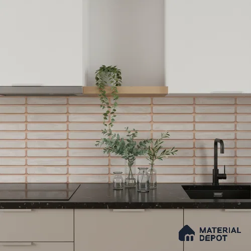 Subway Wall Tile TL 06543 F Mitica Gris 2 ft x 1 ft Ceramic Matte Finish - 8 mm | Suitable for Kitchen & Bathroom | Please Expect a Slight Variation of Pattern