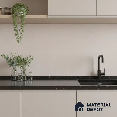 Fabric Wall Tile TL 06546 C R Cratic Grey 2 ft x 1 ft Ceramic Matte Finish - 8 mm | Suitable for Living Room, Kitchen & Bathroom (Sample)