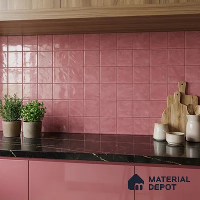 Highlighter Wall Tile TL 06553 B Dove Pink 2 ft x 1 ft Ceramic Glossy Finish - 8 mm | Suitable for Living Room, Kitchen & Bathroom (Sample)