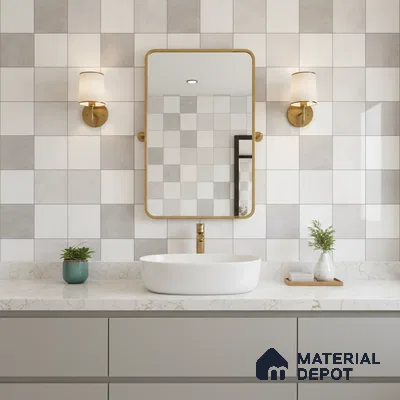 Highlighter Wall Tile TL 06554 C Dove Pearl Decor 2 ft x 1 ft Ceramic Glossy Finish - 8 mm | Suitable for Living Room, Kitchen & Bathroom (Sample)