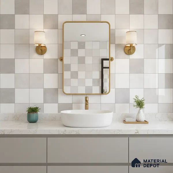 Highlighter Wall Tile TL 06554 C Dove Pearl Decor 2 ft x 1 ft Ceramic Glossy Finish - 8 mm | Suitable for Living Room, Kitchen & Bathroom (Sample)