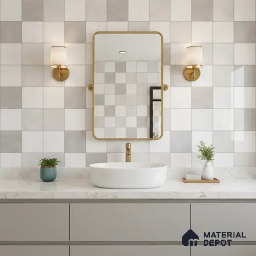 Faux Subway Wall Tile TL 06554 C Dove Pearl Decor 2 ft x 1 ft Ceramic Glossy Finish - 8 mm | Suitable for Living Room, Kitchen & Bathroom