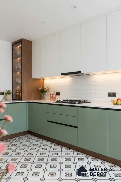 Subway Wall Tile TL 06555 Messi Mint 2 ft x 1 ft Ceramic Glossy Finish - 8 mm | Suitable for Kitchen & Bathroom | Please Expect a Slight Variation of Pattern