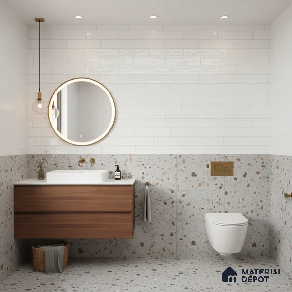 Faux Subway Wall Tile TL 06556 C Cluster Mint 2 ft x 1 ft Ceramic Glossy Finish - 8 mm | Suitable for Kitchen, Bathroom, Dining Area | Please Expect a Slight Variation of Pattern