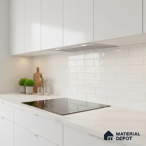 Faux Subway Wall Tile TL 06556 C Cluster Mint 2 ft x 1 ft Ceramic Glossy Finish - 8 mm | Suitable for Kitchen, Bathroom & Balcony Walls | Please Expect a Slight Variation of Pattern