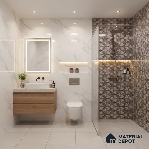 Highlighter Wall Tile TL 06557 Etania Nero HL 2 ft x 1 ft Ceramic Glossy Finish - 8 mm | Suitable for Living Room, Kitchen & Bathroom
