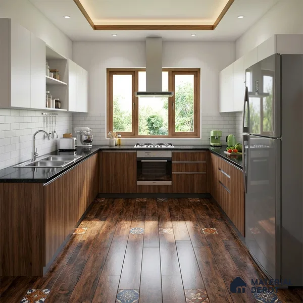 Wood Look Floor Tile TL 06572 C Sequoia Marron 35 Inch x 6 Inch Vitrified Matte Finish - 9 mm | Suitable for Living Room, Kitchen & Bedroom | 2-3 mm Spacer is Mandatory
