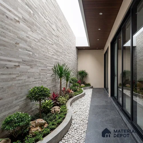 Stacked Stone Wall Tile TL 06584 B Irazu Crema 2 ft x 1 ft Ceramic Matte Finish - 9 mm | Suitable for Courtyard, Foyer, Balcony, Elevation
