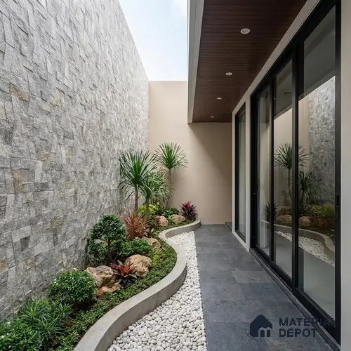Stone Wall Tile TL 06588 Ribera Marfil 2 ft x 1 ft Ceramic Matte Finish - 9 mm | Suitable for Courtyard, Foyer, Balcony, Elevation