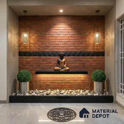 Brick Wall Tile TL 06594 D Brick Line Arena 2 ft x 1 ft Ceramic Matte Finish - 9 mm | Suitable for Foyer, Balcony, Elevation, Courtyard