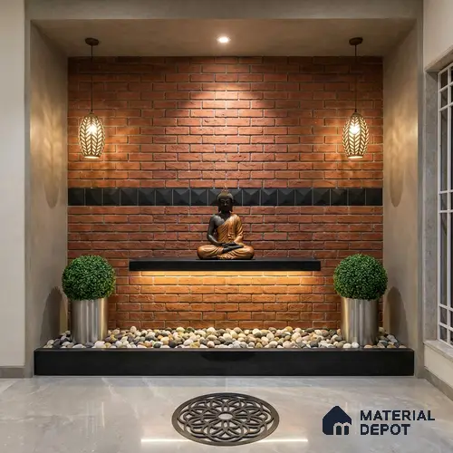 Brick Wall Tile TL 06594 D Brick Line Arena 2 ft x 1 ft Ceramic Matte Finish - 9 mm | Suitable for Foyer, Balcony, Elevation, Courtyard