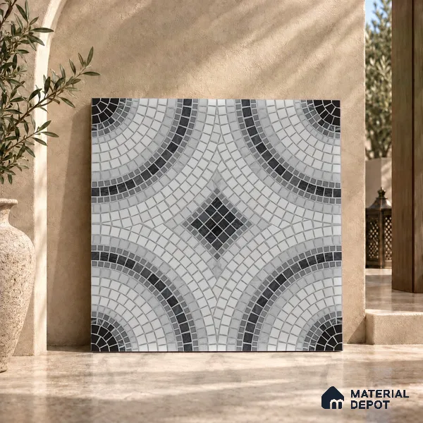 Moroccan Wall & Floor Tile TL 06602 Veleta Arte 2 ft x 2 ft Vitrified Matte Finish - 9 mm | Suitable For Kitchen, Foyer, Balcony | Please Expect a Slight Variation of Pattern