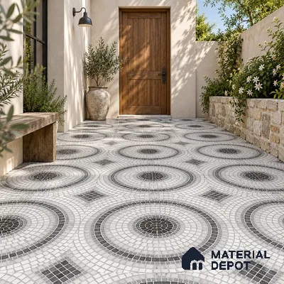 Moroccan Wall & Floor Tile TL 06602 Veleta Arte 2 ft x 2 ft Vitrified Matte Finish - 9 mm | Suitable For Kitchen, Foyer, Balcony | Please Expect a Slight Variation of Pattern