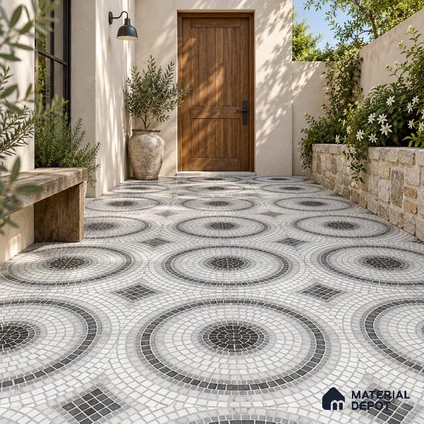 Moroccan Wall & Floor Tile TL 06602 Veleta Arte 2 ft x 2 ft Vitrified Matte Finish - 9 mm | Suitable For Kitchen, Foyer, Balcony | Please Expect a Slight Variation of Pattern