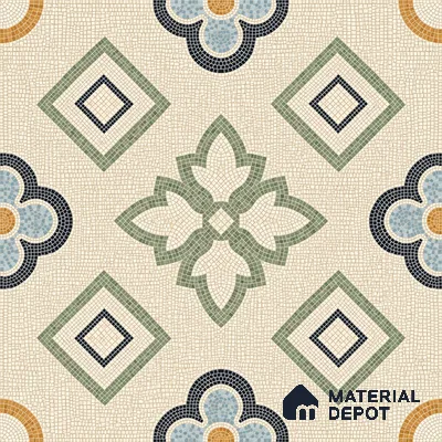 Moroccan Wall & Floor Tile TL 06603 Seta Crema 2 ft x 2 ft Vitrified Matte Finish - 9 mm | Suitable For Kitchen, Balcony, Dining Area | Please Expect a Slight Variation of Pattern