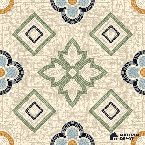 Moroccan Wall & Floor Tile TL 06603 Seta Crema 2 ft x 2 ft Vitrified Matte Finish - 9 mm | Suitable For Kitchen, Balcony, Dining Area | Please Expect a Slight Variation of Pattern