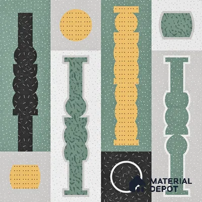 Moroccan Look Wall & Floor Tile TL 06606 Atlas Gray Decor 2 ft x 2 ft Vitrified Matte Finish - 9 mm | 4 Piece Layout | Suitable For Balcony, Bathroom, Balcony | Please Expect a Slight Variation of Pattern