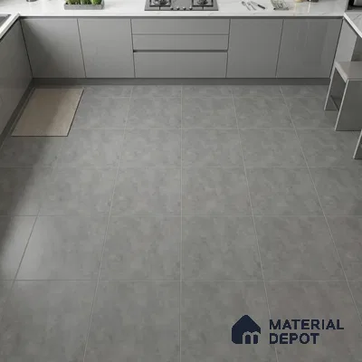 Patterned Floor & Wall Tile TL 06610 C  2 ft x 2 ft Grey Vitrified Matte Finish Tile - 9 mm | Ideal for Living Room, Bedroom, Bathroom, Kitchen | Please Expect a Slight Variation of Pattern