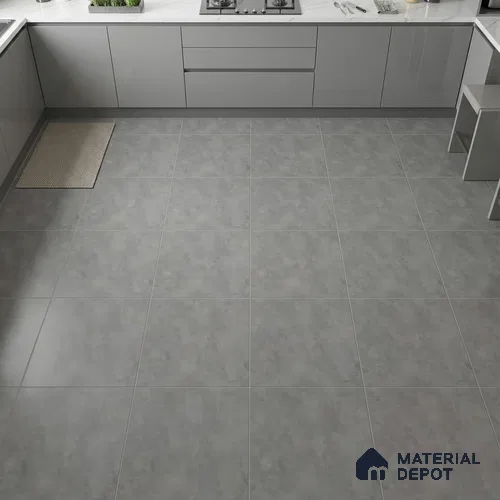 Patterned Floor & Wall Tile TL 06610 C 2 ft x 2 ft Grey Vitrified Matte Finish Tile - 9 mm | Ideal for Living Room, Bedroom, Bathroom, Kitchen | Please Expect a Slight Variation of Pattern