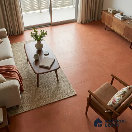 Stone Look Wall & Floor Tile TL 06612 D Azul Red 4 ft x 2 ft Vitrified Matte Finish - 9 mm | Random 3 | Suitable for Living Room, Bedroom, Bathroom, Kitchen, Dining