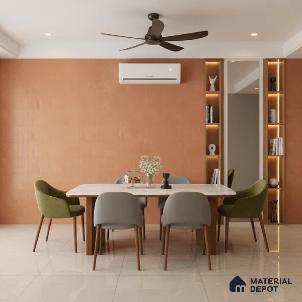 Punch Wall & Floor Tile TL 06612 I 4 ft x 2 ft Orange Vitrified Matte Finish Tile - 9 mm | Ideal for Living Room, Bedroom, Bathroom, Kitchen