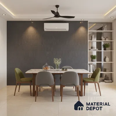 Punch Wall & Floor Tile TL 06612 J 4 ft x 2 ft Black Vitrified Matte Finish Tile - 9 mm | Ideal for Living Room, Bedroom, Bathroom, Kitchen