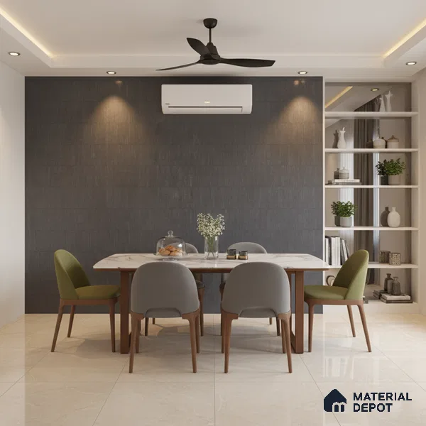 Punch Wall & Floor Tile TL 06612 J 4 ft x 2 ft Black Vitrified Matte Finish Tile - 9 mm | Ideal for Living Room, Bedroom, Bathroom, Kitchen