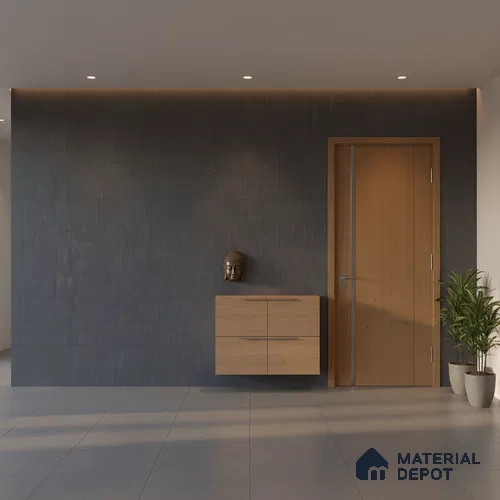 Punch Wall & Floor Tile TL 06612 J 4 ft x 2 ft Black Vitrified Matte Finish Tile - 9 mm | Ideal for Living Room, Bedroom, Bathroom, Kitchen