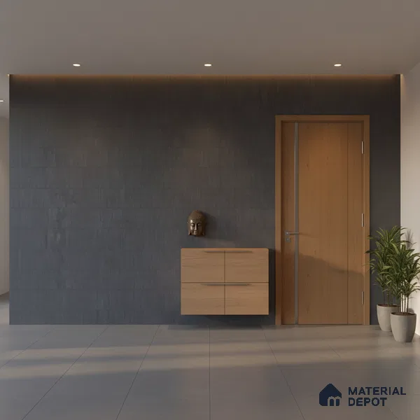 Punch Wall & Floor Tile TL 06612 J 4 ft x 2 ft Black Vitrified Matte Finish Tile - 9 mm | Ideal for Living Room, Bedroom, Bathroom, Kitchen