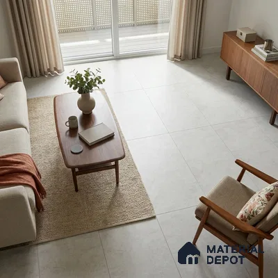 Stone Look Wall & Floor Tile TL 06614 B Neutral Bianco 4 ft x 2 ft Vitrified Matte Finish - 9 mm | Random 4 | Suitable for Living Room, Bedroom, Bathroom, Kitchen, Dining