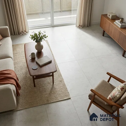 Stone Look Wall & Floor Tile TL 06614 B Neutral Bianco 4 ft x 2 ft Vitrified Matte Finish - 9 mm | Random 4 | Suitable for Living Room, Bedroom, Bathroom, Kitchen, Dining