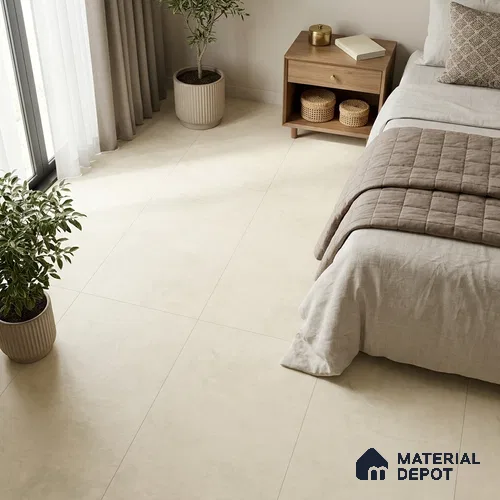 Stone Look Wall & Floor Tile TL 06614 D Neutral Crema 4 ft x 2 ft Vitrified Matte Finish - 9 mm | Random 4 | Suitable for Living Room, Bedroom, Bathroom, Kitchen, Dining