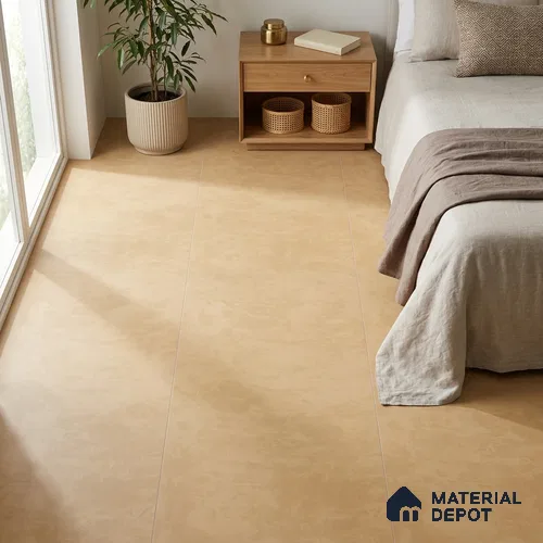 Stone Look Wall & Floor Tile TL 06614 E Neutral Mustard 4 ft x 2 ft Vitrified Matte Finish - 9 mm | Random 4 | Suitable for Living Room, Bedroom, Bathroom, Kitchen, Dining