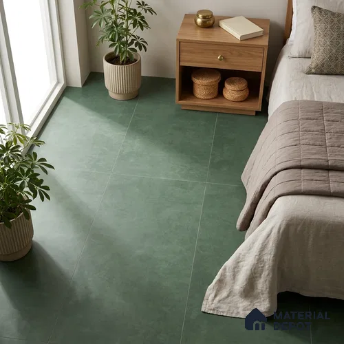 Cement Look Wall & Floor Tile TL 06614 F Neutral Verde 4 ft x 2 ft Vitrified Matte Finish - 9 mm | Random 4 | Suitable for Living Room, Bedroom, Bathroom, Kitchen, Dining